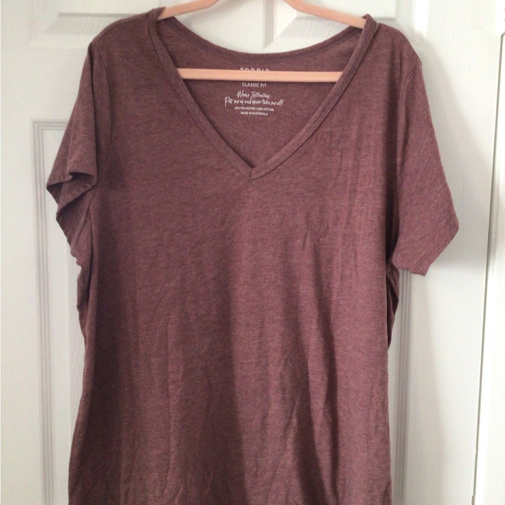 Torrid Brown V-Neck Blouse